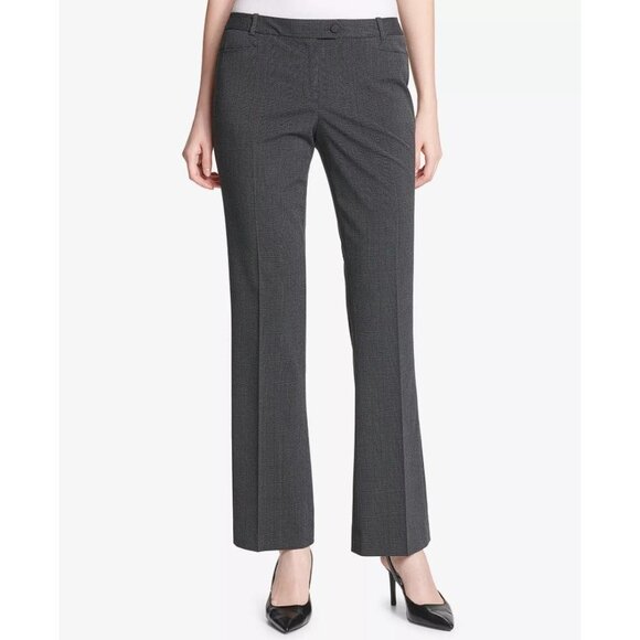CALVIN KLEIN Women's Petite Modern Fit Trousers Size 6P In Grey - Picture 1 of 7